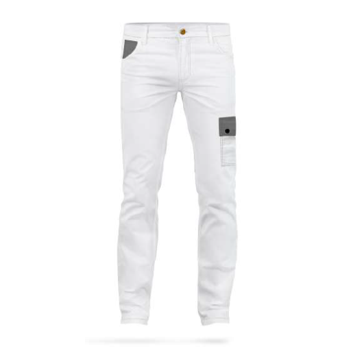 AL01B - Jeans da lavoro bianco 